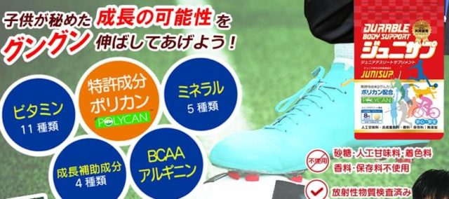 ジュニサプ JUNISUP 特徴