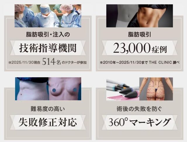 THE CLINIC ザ・クリニック ベイザー脂肪吸引 特徴